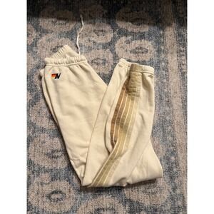 Aviator Nation 5 Stripe Sweatpants Size Medium Pristine Condition